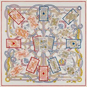 NWT Hermes  Dame de Coeur Silk Scarf  70cm